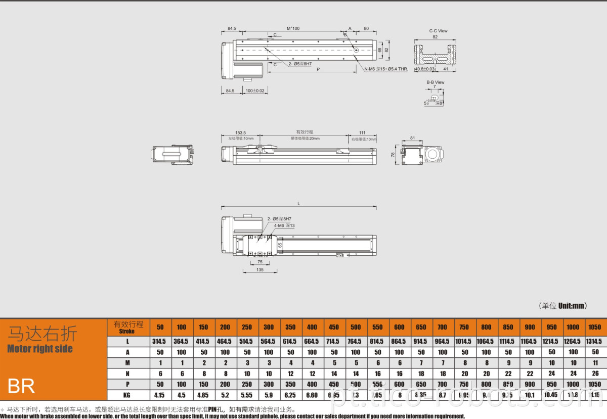 DTH8 Linear Actuator 12v